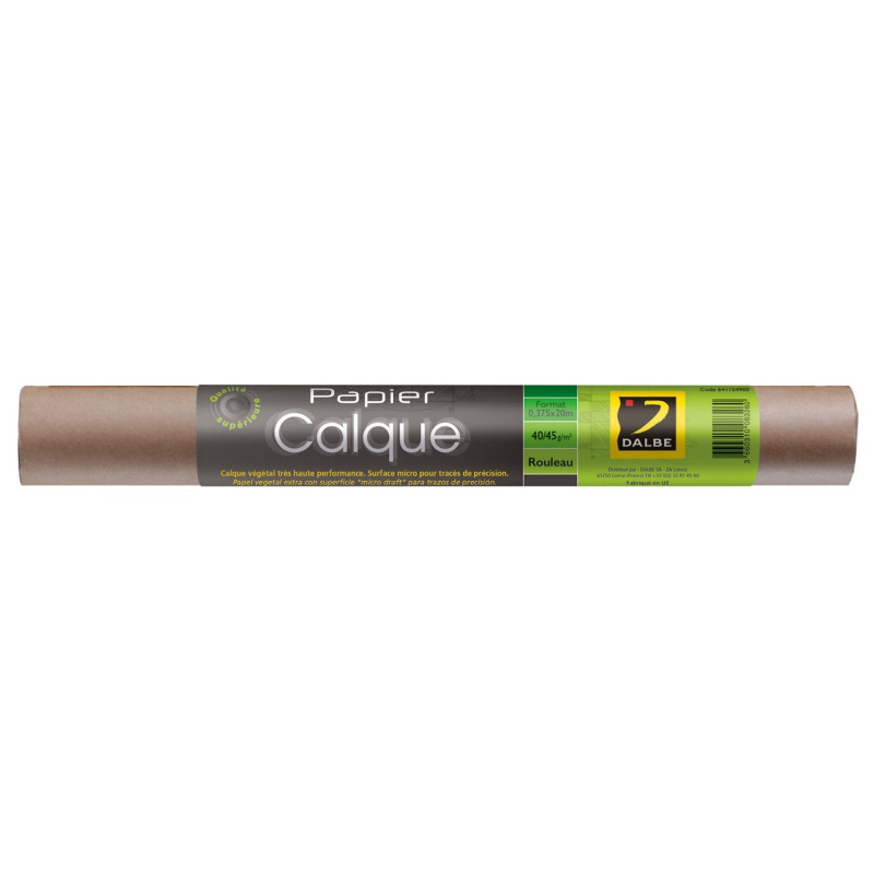 Rouleaux calque - Rouleau 0.375x20m - 40/45g