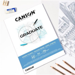 Bloc Graduate calque 70gr - 40 feuilles - Format A4 & A3 - Format A4