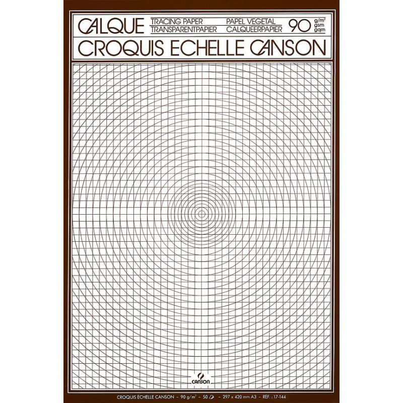Papier Calque croquis échelle - ID2285 50 feuilles - A4 - 90g