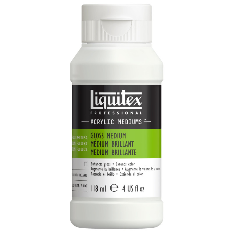 Liquitex médium vernis brillant en flacon de 118 ml