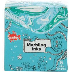 Kit de marbling 6 flacons 25ml, couleurs classiques
