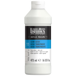 Gesso transparent acrylique, préparateur de surface - 473 ml