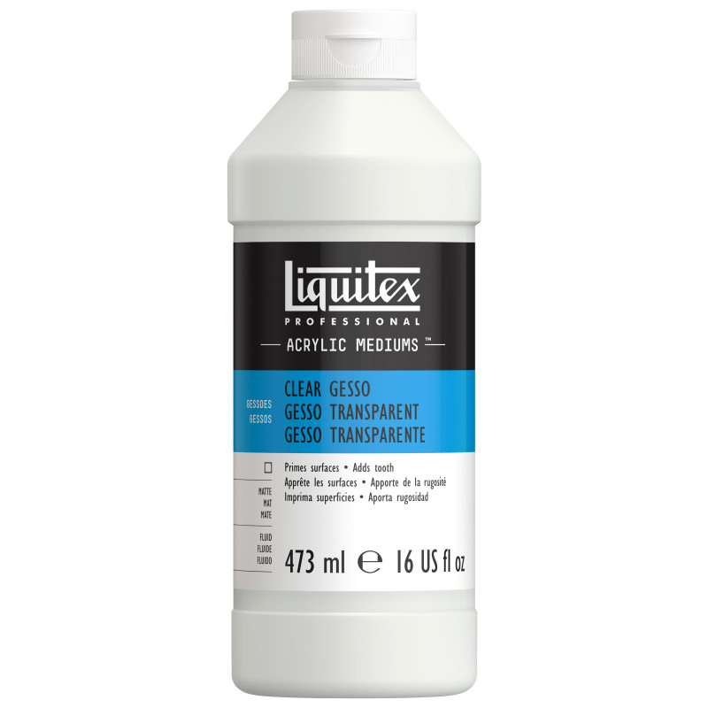 Gesso transparent acrylique, préparateur de surface - 946 ml