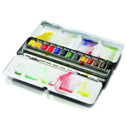 Boîte aquarelle extra-fine Black Box 12 1/2 godets