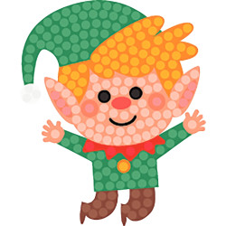 Kit de 10 stickers noel à diamanter