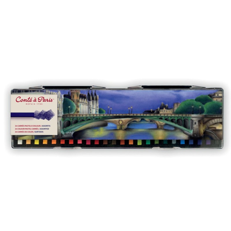 Coffret 24 carrés couleur assorties