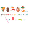 Kit de 10 stickers noel à diamanter