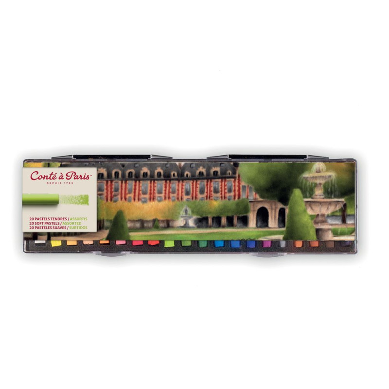 Boîte de 20 pastels tendres