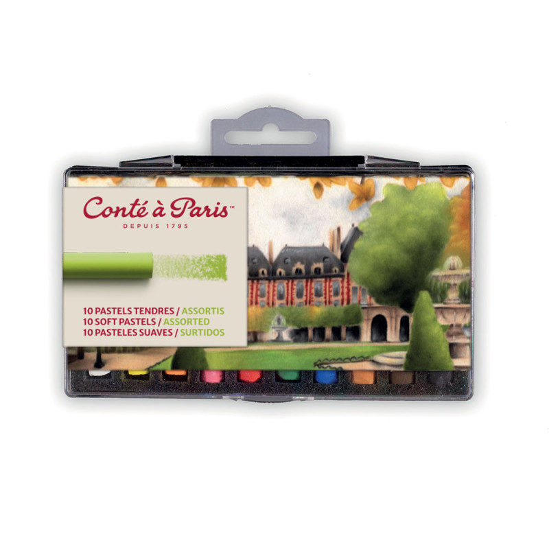 Boîte de 10 pastels tendres