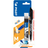 Blister de 1 roller Frixion Ball noir et 3 recharges noires