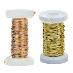 Fil de fer laiton ou cuivre - Fil de fer laiton - 0.40mm x 40m