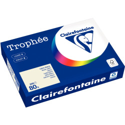 Ramette de 500 feuilles format A4 80g gris perle CLAIREFONTAINE