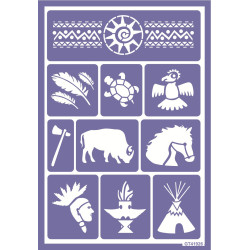 Pochoir Indien