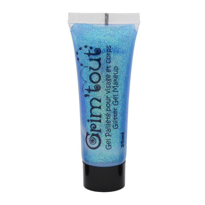 Gel pailleté visage - Bleu