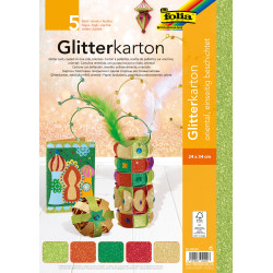 Papier paillette - Or 50 x 70cm 5 feuilles