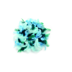 Plumes Marabout déco 10gr - Vert assortis