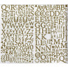 Stickers Alphabet pailletés or- 300 pièces