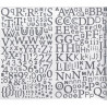 Stickers Alphabet pailletés argent - 300 pièces