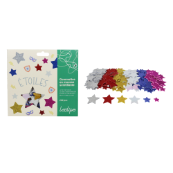 Mousses adhésives étoiles pailletés