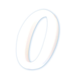 Chiffres papier maché épaisseur 1,5 cm, hauteur 12 cm - 6