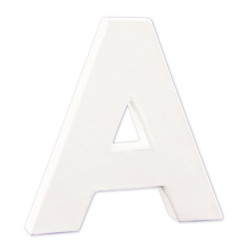 Lettres papier maché épaisseur 1,5 cm, hauteur 12 cm - E