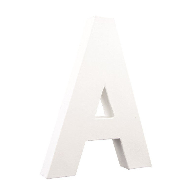Lettres papier maché épaisseur 3 cm, hauteur 20,5 cm - S