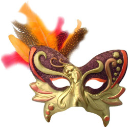 Papier maché déco masque Papillon 8 x 23,5 x 19,5 cm