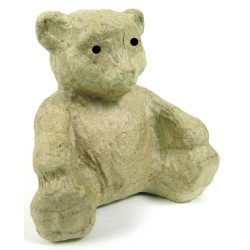 Papier maché déco Ourson 8 x 5 x 7 cm