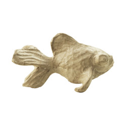 Papier maché déco Poisson 12 x 7 x 7 cm