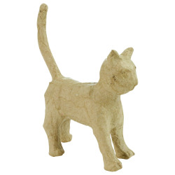 Papier maché déco Chaton 11 x 6 x 13 cm