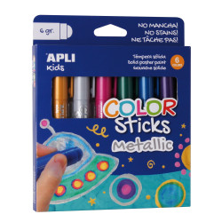Gouache solide en stick 6 x 6g métallic