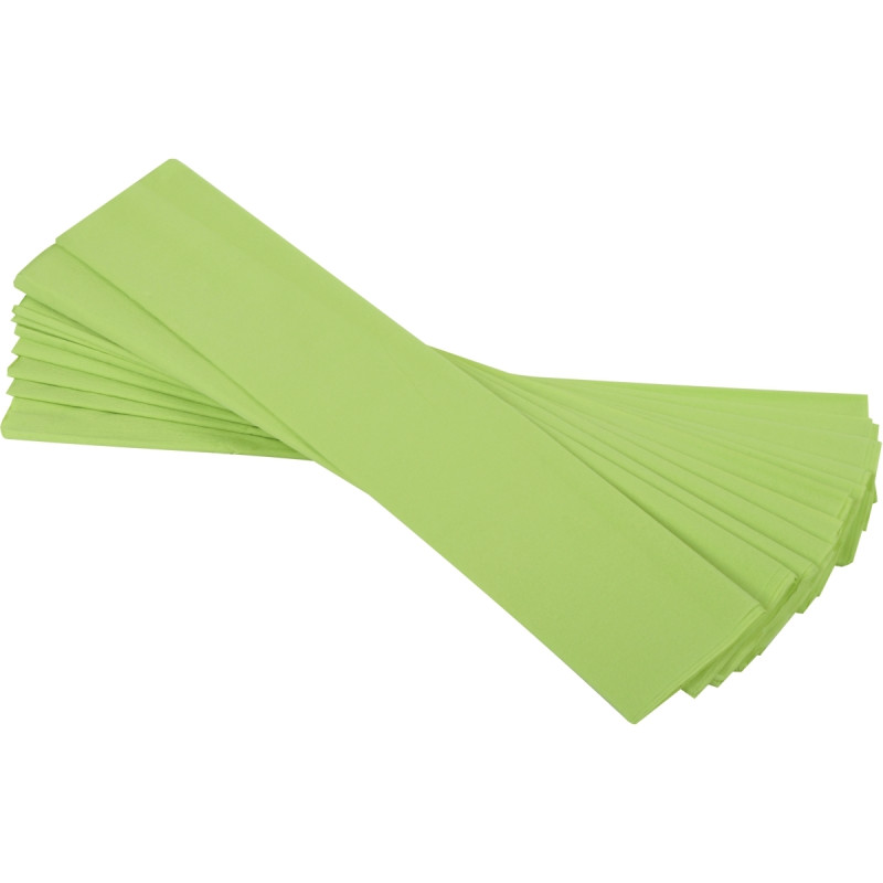 Paquet de 10 feuilles crépon ordinaire 200x50 cm vert clair