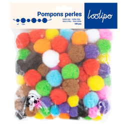 Pompons à trous x100