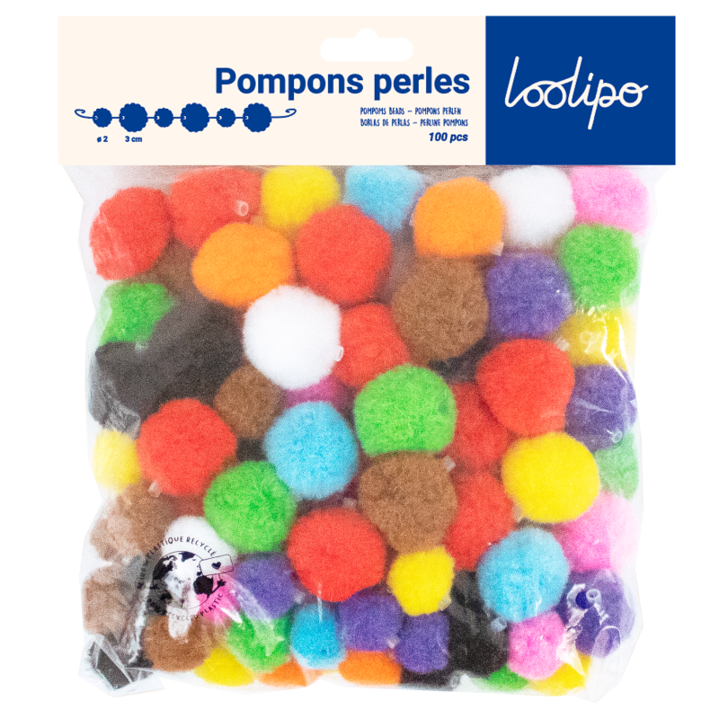 Pompons à trous x100