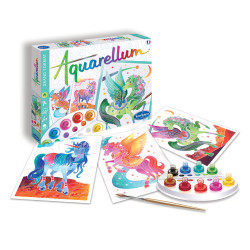 Aquarellum Licornes et pégases