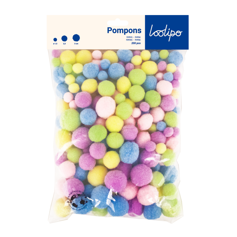 Pompons pastels x200