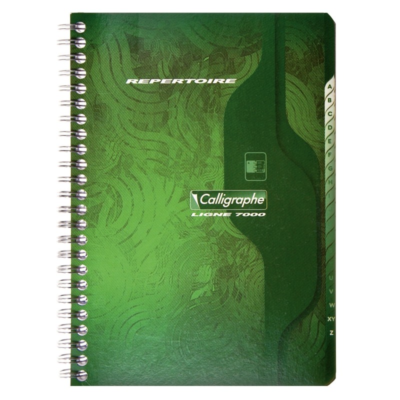 Répertoire à reliure intégrale 100 pages, format 9x14 cm, quadrillé 5x
