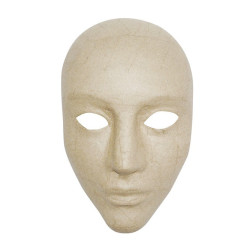 Papier maché masque visage entier 11 x 17 x 24 cm