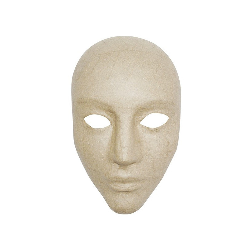 Papier maché masque visage entier 11 x 17 x 24 cm