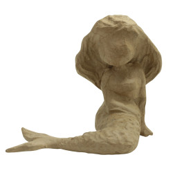 Papier maché déco Sirène 11.5 x 17 x 15.5 cm