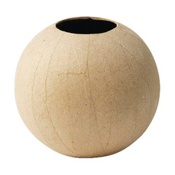 Papier maché vase boule décoration 11 x 11 x 10.5 cm
