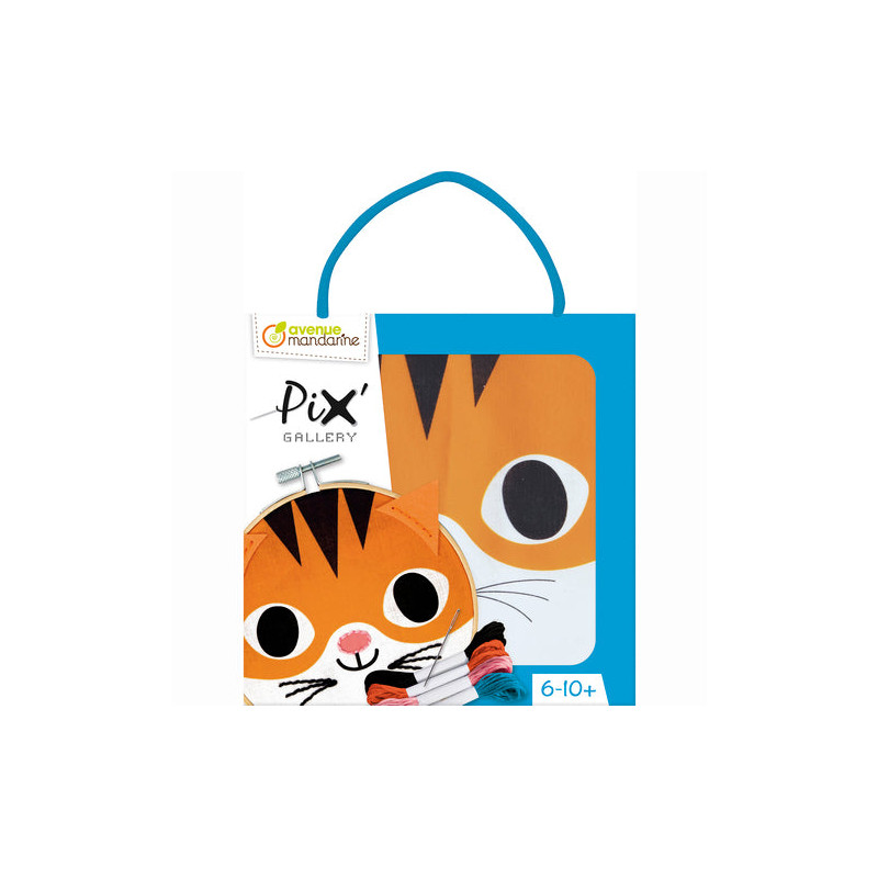 Kit à broder Pix'Gallery "Tambourin" - Le tigre