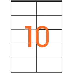 Boîte de 1000 étiquettes multi-usages blanches 105x57mm