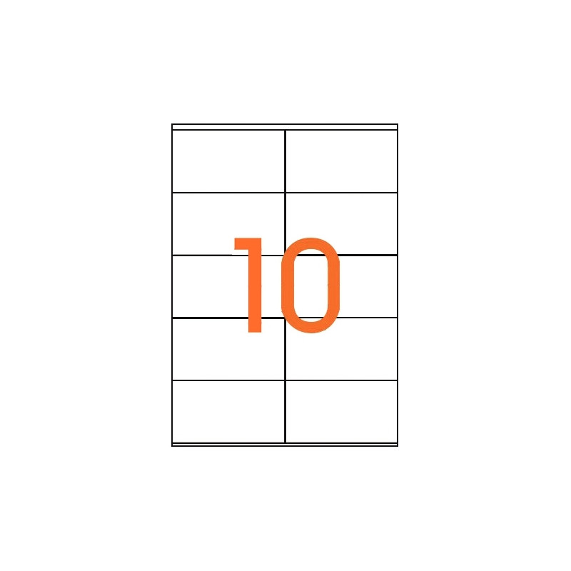 Boîte de 1000 étiquettes multi-usages blanches 105x57mm