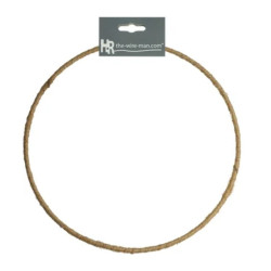 Anneau métallique + corde naturelle 25 cm - H+R The wire-man
