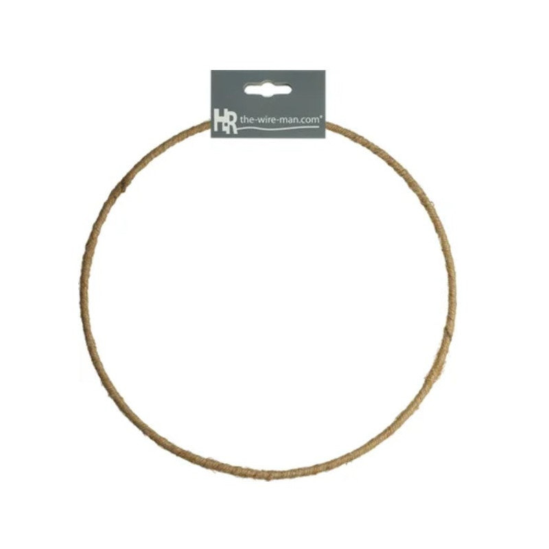Anneau métallique + corde naturelle 25 cm - H+R The wire-man