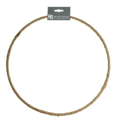 Anneau métallique + corde naturelle 35 cm - H+R The wire-man