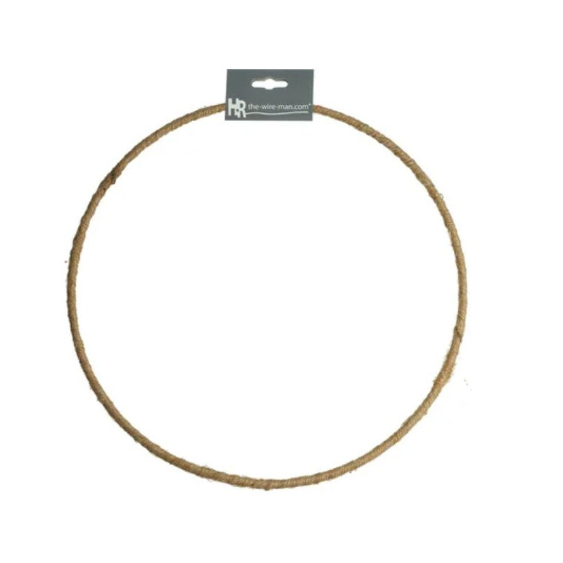 Anneau métallique + corde naturelle 35 cm - H+R The wire-man