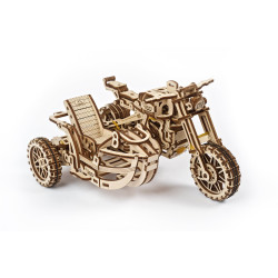 Kit maquette à construire Ugears Moto Scrambler avec side-car