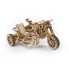 Kit maquette à construire Ugears Moto Scrambler avec side-car